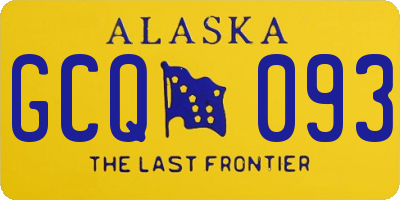 AK license plate GCQ093