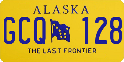 AK license plate GCQ128