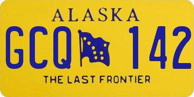 AK license plate GCQ142