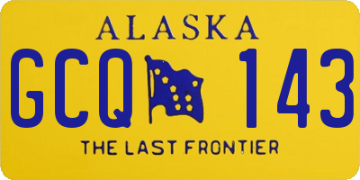 AK license plate GCQ143