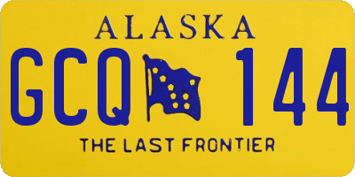 AK license plate GCQ144