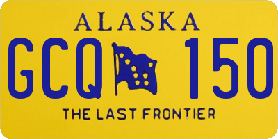 AK license plate GCQ150
