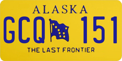 AK license plate GCQ151