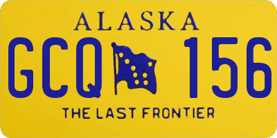 AK license plate GCQ156