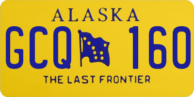 AK license plate GCQ160