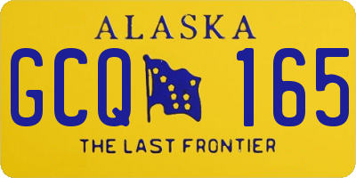 AK license plate GCQ165