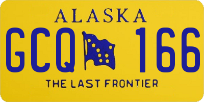 AK license plate GCQ166