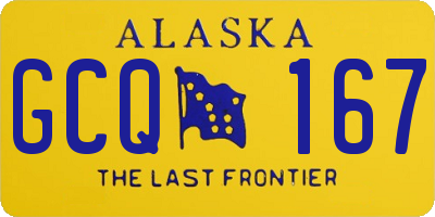 AK license plate GCQ167