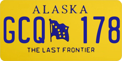AK license plate GCQ178