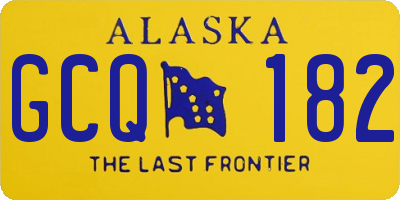AK license plate GCQ182