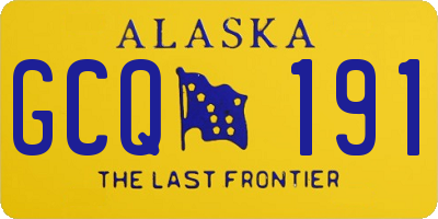 AK license plate GCQ191