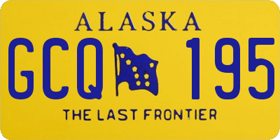 AK license plate GCQ195