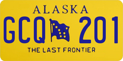 AK license plate GCQ201