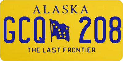 AK license plate GCQ208