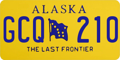 AK license plate GCQ210