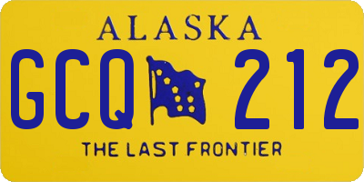 AK license plate GCQ212