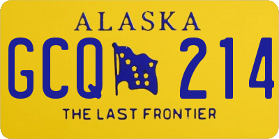 AK license plate GCQ214