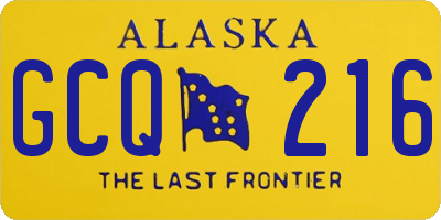 AK license plate GCQ216