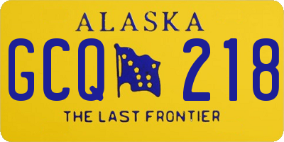 AK license plate GCQ218
