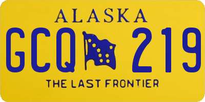 AK license plate GCQ219