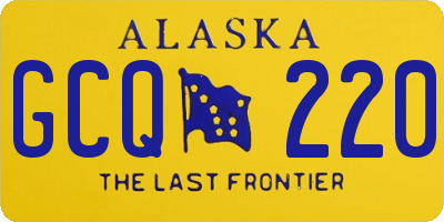 AK license plate GCQ220