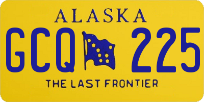 AK license plate GCQ225