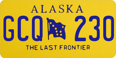 AK license plate GCQ230
