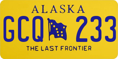 AK license plate GCQ233