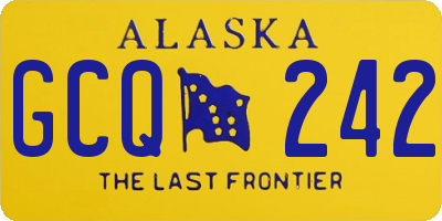 AK license plate GCQ242