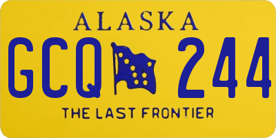 AK license plate GCQ244