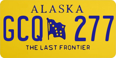 AK license plate GCQ277