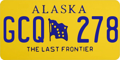 AK license plate GCQ278