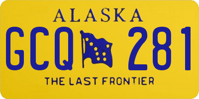 AK license plate GCQ281