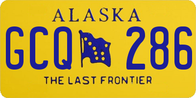 AK license plate GCQ286
