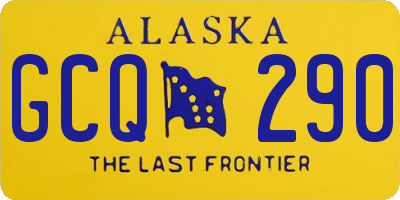 AK license plate GCQ290