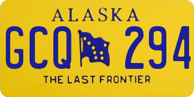 AK license plate GCQ294