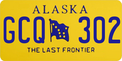 AK license plate GCQ302