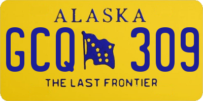 AK license plate GCQ309