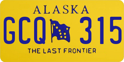 AK license plate GCQ315