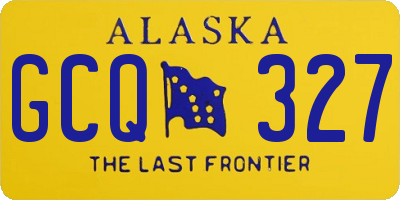 AK license plate GCQ327