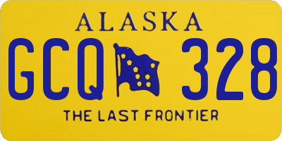 AK license plate GCQ328