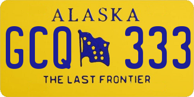 AK license plate GCQ333