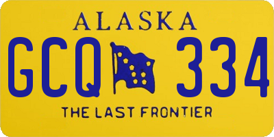 AK license plate GCQ334