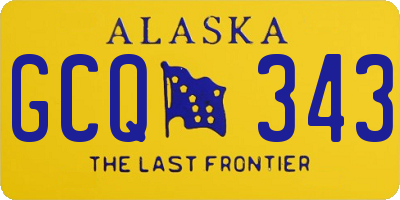 AK license plate GCQ343