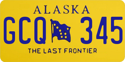 AK license plate GCQ345