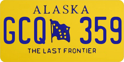 AK license plate GCQ359