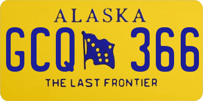 AK license plate GCQ366