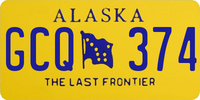 AK license plate GCQ374