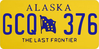 AK license plate GCQ376