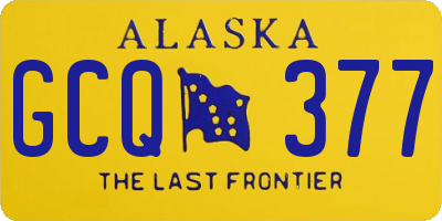 AK license plate GCQ377